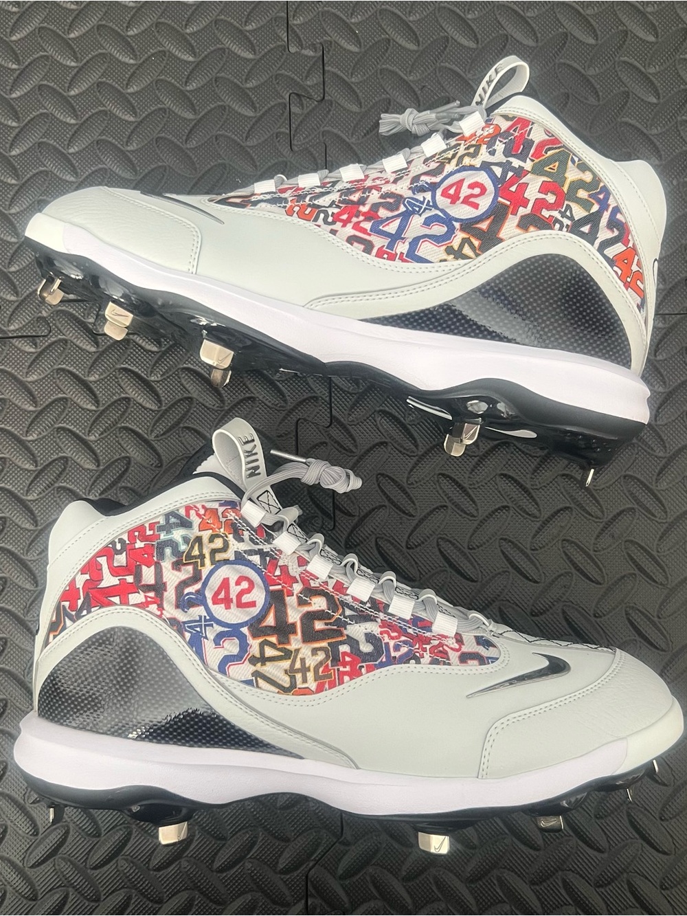 Nike Griffey 2 ‘Jackie Robinson Day’ Metal Baseball Cleats HV6878-001 Size 12